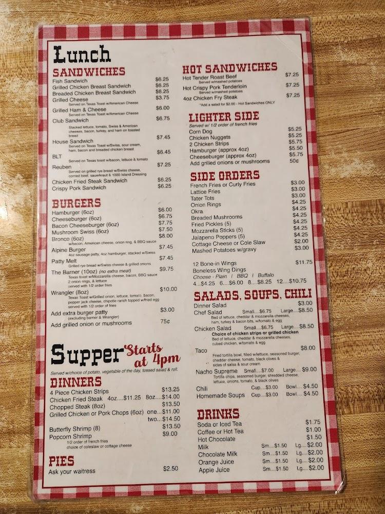 Red Barn Family Restaurant Menu image 1