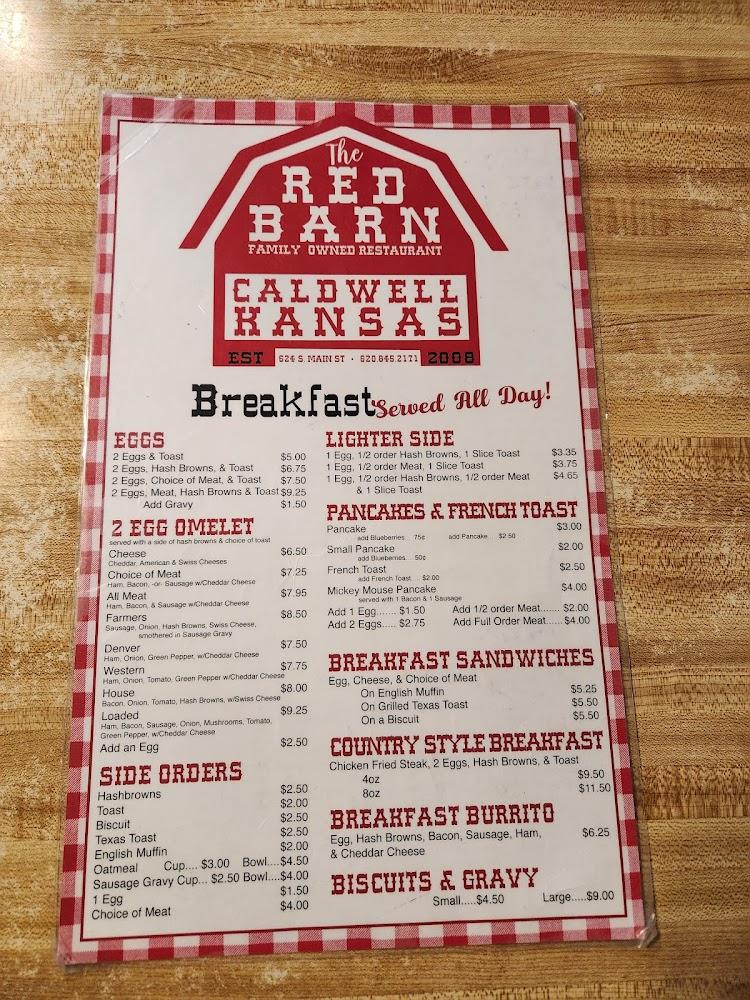 Red Barn Family Restaurant Menu image 2